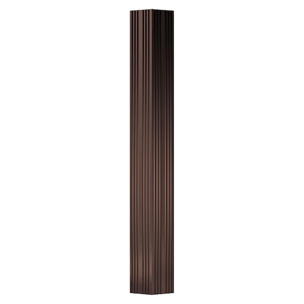 Ekena Millwork 3" x 8' Endura-Aluminum Column, Square Shaft (Load-Bearing 8,000 lbs), Non-Tapered, FLuted EA0308ENFSE - main